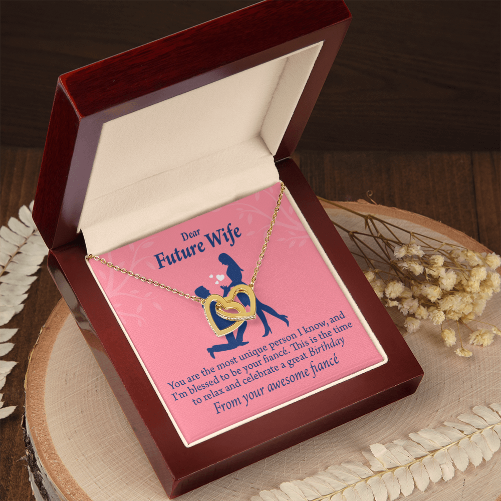 To My Fiancee Fiancee Birthday Inseparable Necklace-Express Your Love Gifts