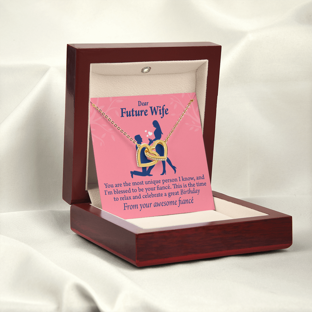 To My Fiancee Fiancee Birthday Inseparable Necklace-Express Your Love Gifts
