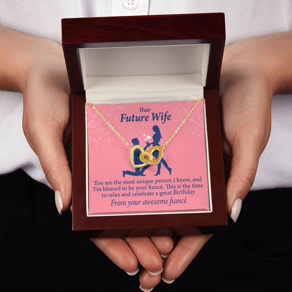 To My Fiancee Fiancee Birthday Inseparable Necklace-Express Your Love Gifts