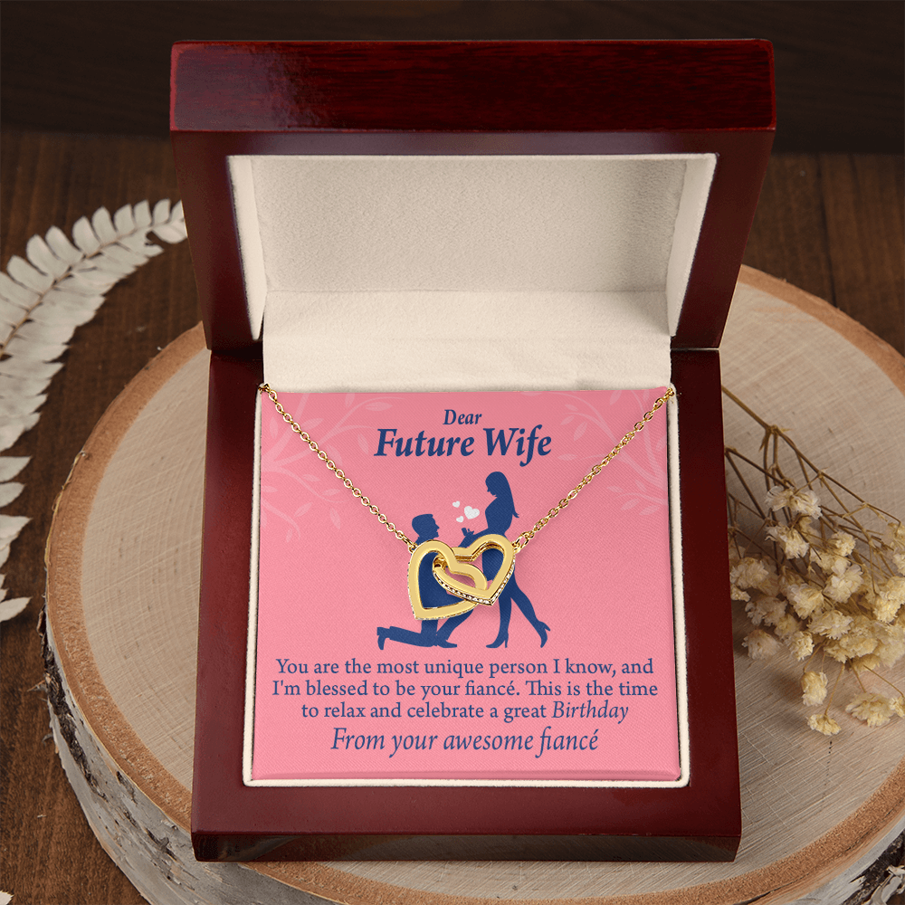 To My Fiancee Fiancee Birthday Inseparable Necklace-Express Your Love Gifts