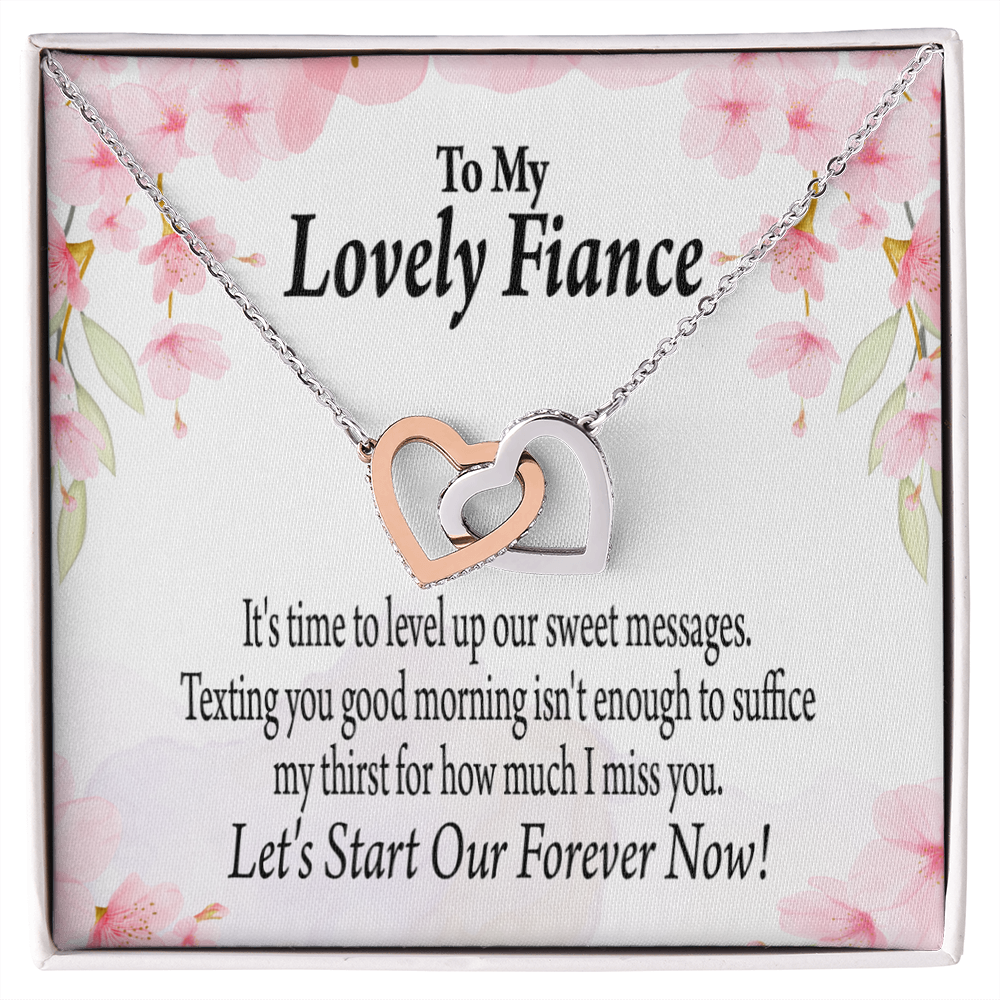 To My Fiancee Forever is Now Inseparable Necklace-Express Your Love Gifts