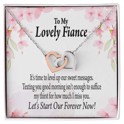 To My Fiancee Forever is Now Inseparable Necklace-Express Your Love Gifts