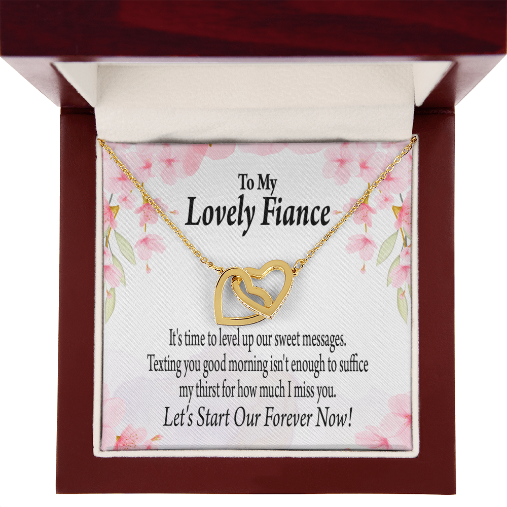 To My Fiancee Forever is Now Inseparable Necklace-Express Your Love Gifts