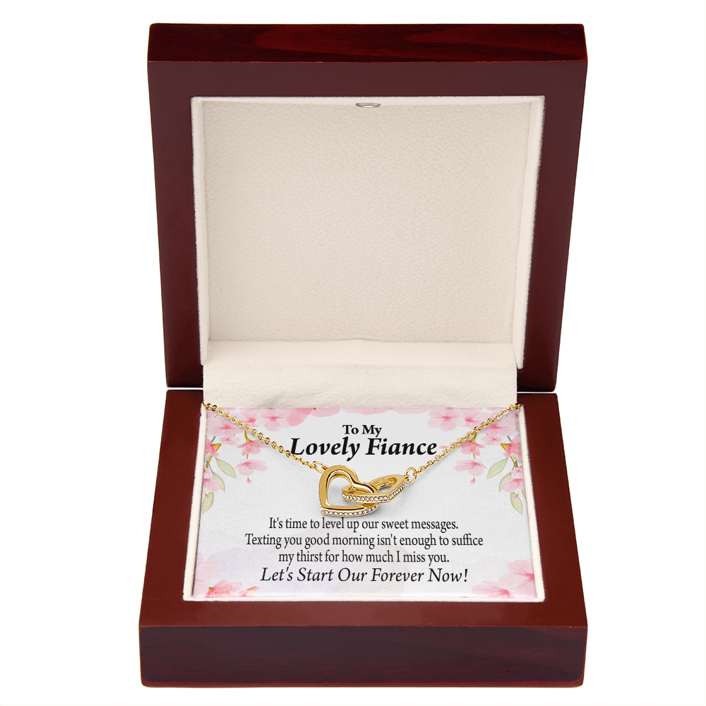 To My Fiancee Forever is Now Inseparable Necklace-Express Your Love Gifts