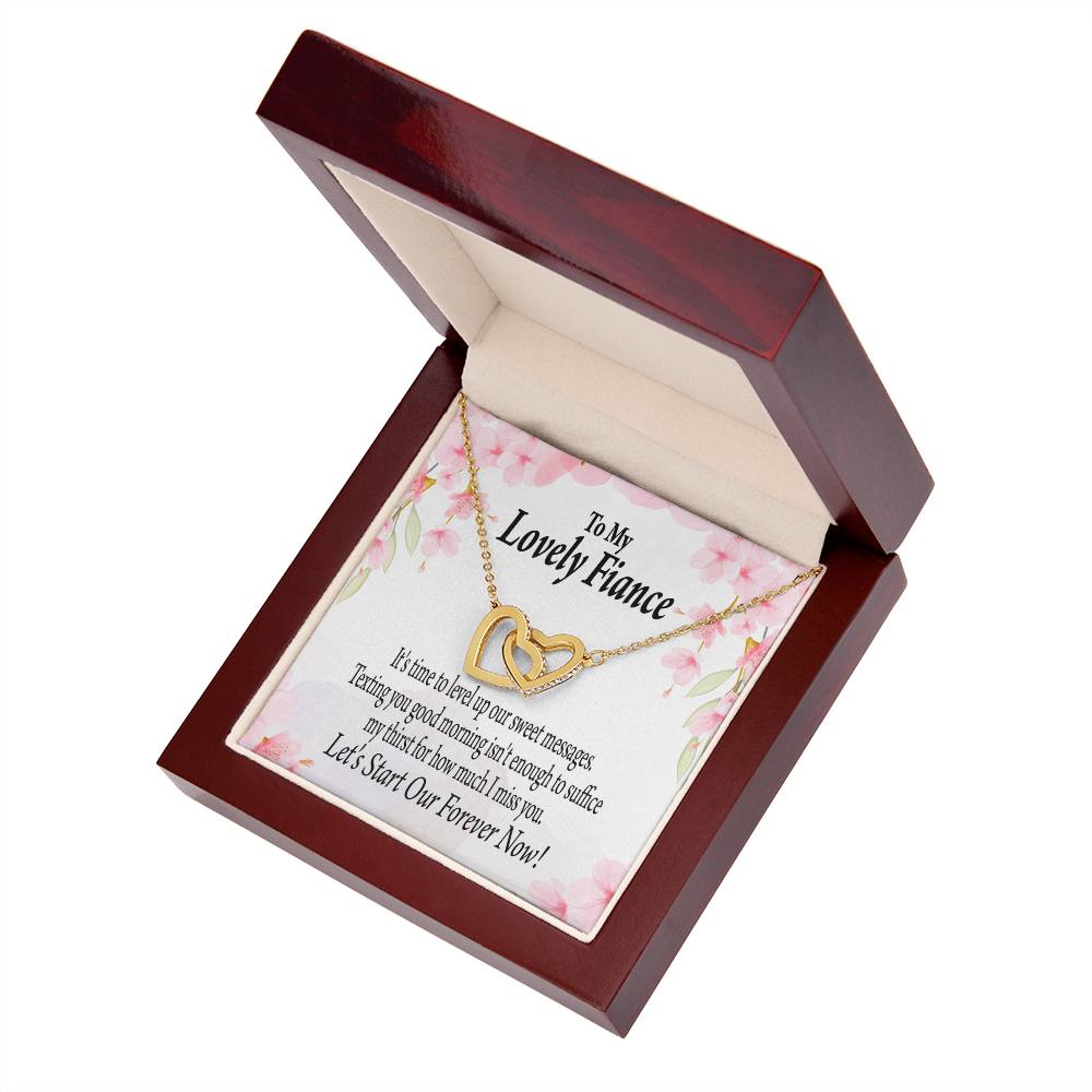 To My Fiancee Forever is Now Inseparable Necklace-Express Your Love Gifts