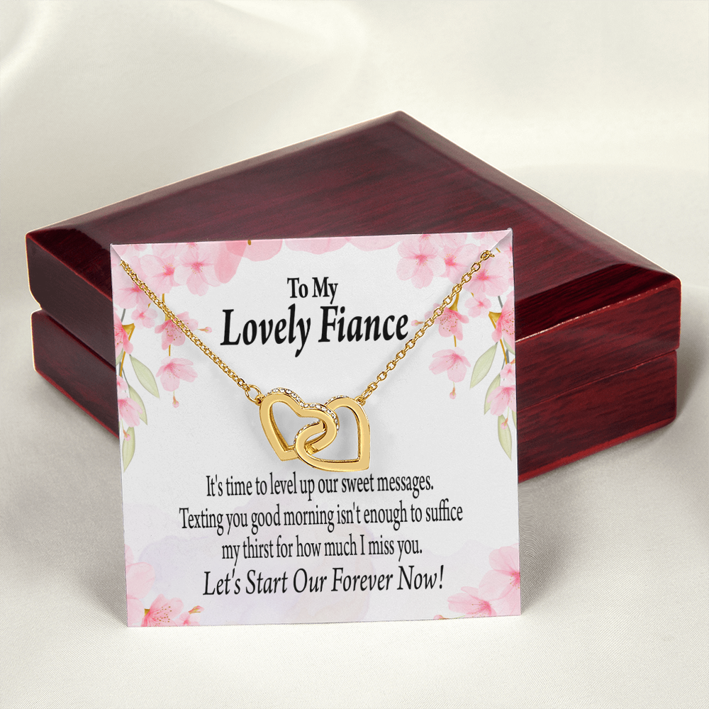 To My Fiancee Forever is Now Inseparable Necklace-Express Your Love Gifts