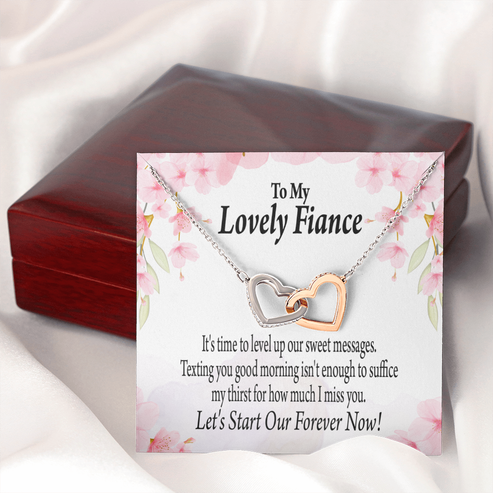 To My Fiancee Forever is Now Inseparable Necklace-Express Your Love Gifts