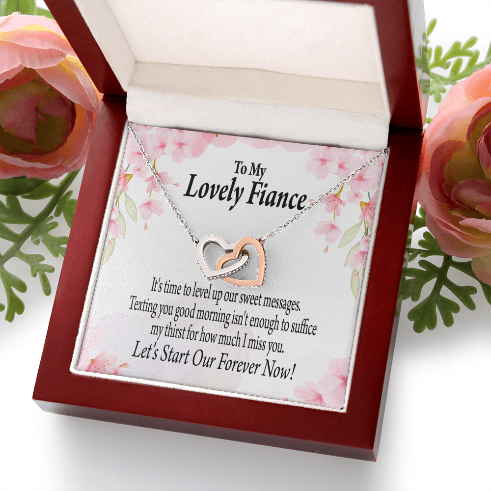 To My Fiancee Forever is Now Inseparable Necklace-Express Your Love Gifts