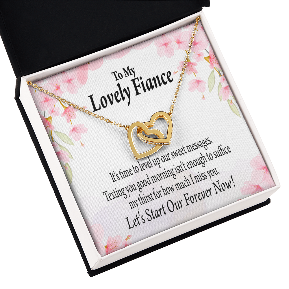 To My Fiancee Forever is Now Inseparable Necklace-Express Your Love Gifts