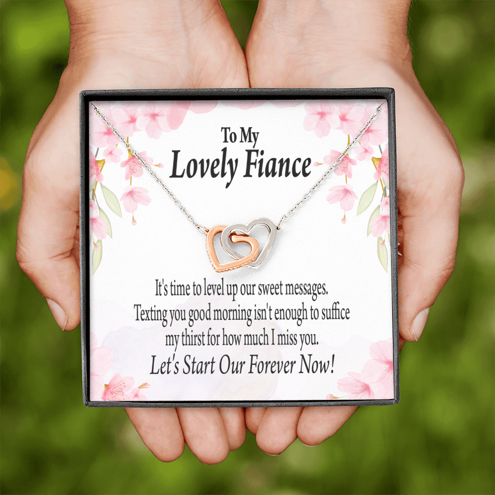To My Fiancee Forever is Now Inseparable Necklace-Express Your Love Gifts