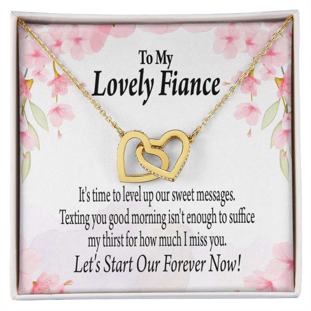 To My Fiancee Forever is Now Inseparable Necklace-Express Your Love Gifts