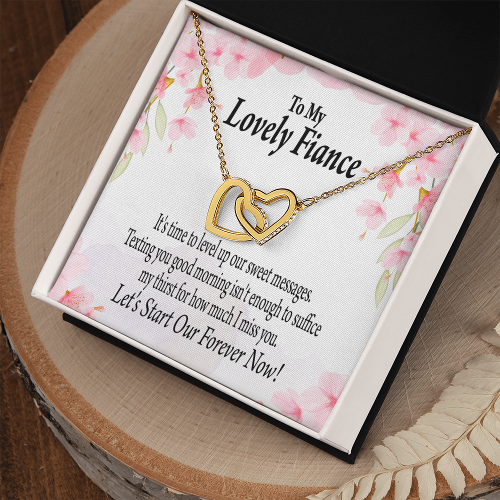 To My Fiancee Forever is Now Inseparable Necklace-Express Your Love Gifts