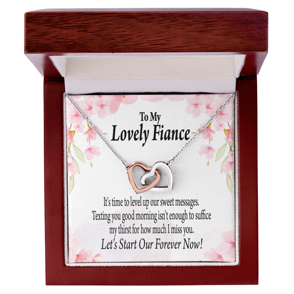 To My Fiancee Forever is Now Inseparable Necklace-Express Your Love Gifts