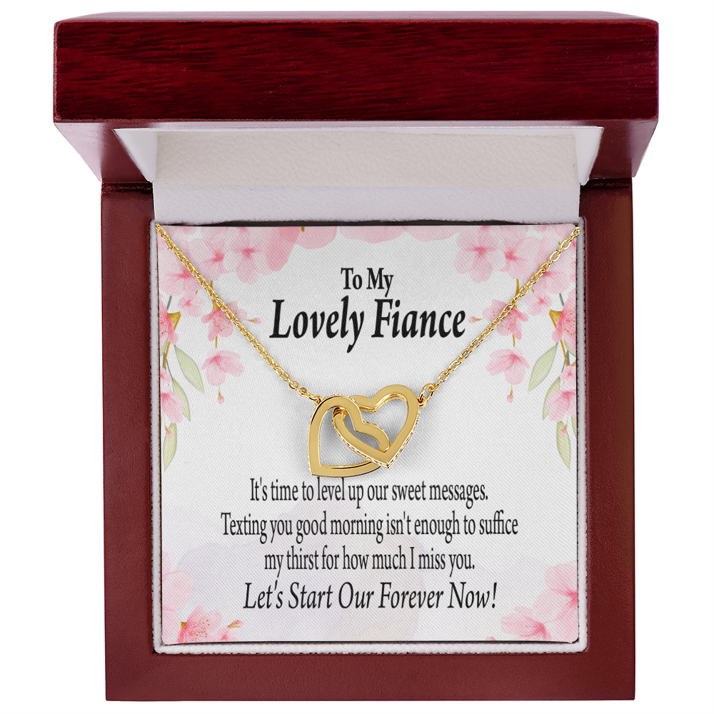 To My Fiancee Forever is Now Inseparable Necklace-Express Your Love Gifts