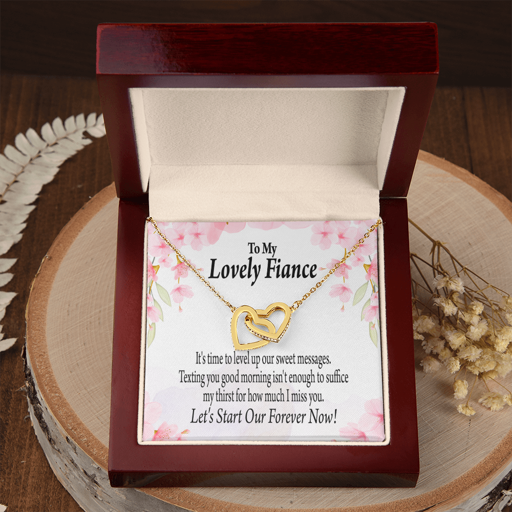 To My Fiancee Forever is Now Inseparable Necklace-Express Your Love Gifts