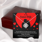 To My Fiancee Glad To Exist Infinity Knot Necklace Message Card-Express Your Love Gifts