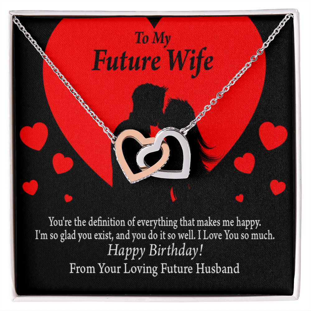 To My Fiancee Glad To Exist Inseparable Necklace-Express Your Love Gifts
