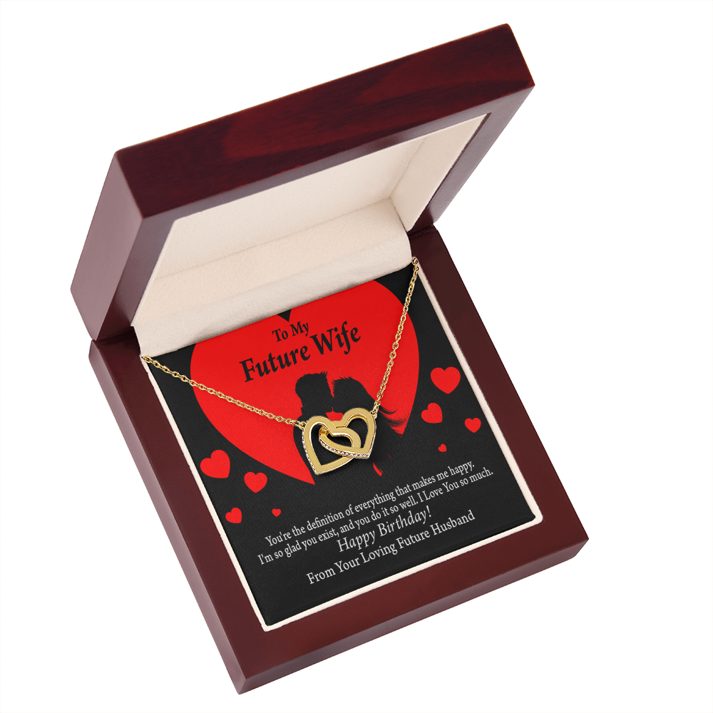 To My Fiancee Glad To Exist Inseparable Necklace-Express Your Love Gifts