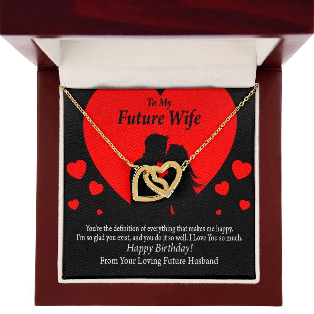 To My Fiancee Glad To Exist Inseparable Necklace-Express Your Love Gifts