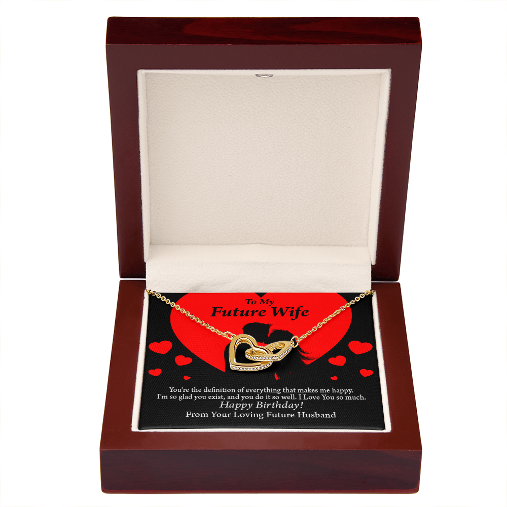 To My Fiancee Glad To Exist Inseparable Necklace-Express Your Love Gifts