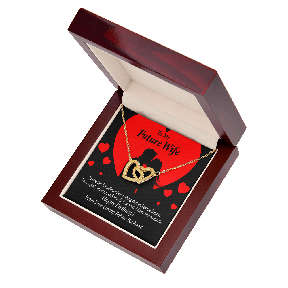 To My Fiancee Glad To Exist Inseparable Necklace-Express Your Love Gifts