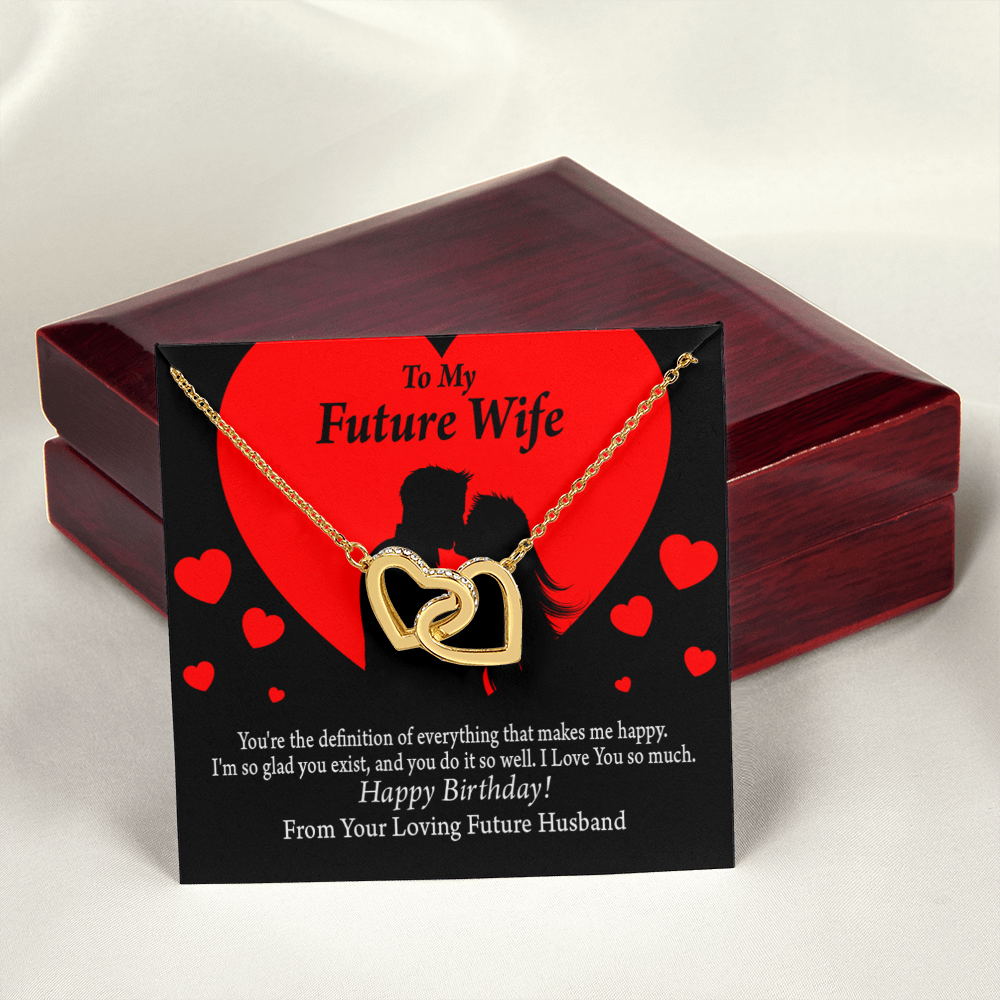 To My Fiancee Glad To Exist Inseparable Necklace-Express Your Love Gifts