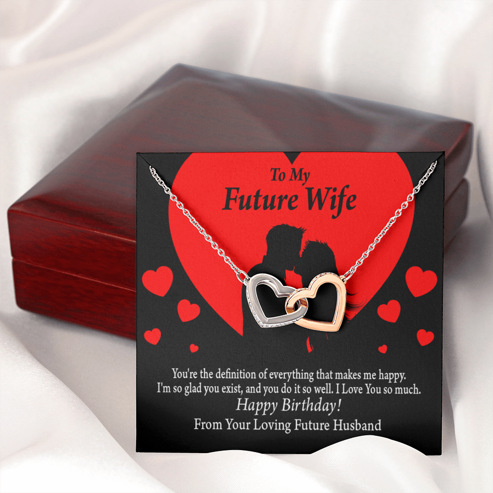 To My Fiancee Glad To Exist Inseparable Necklace-Express Your Love Gifts
