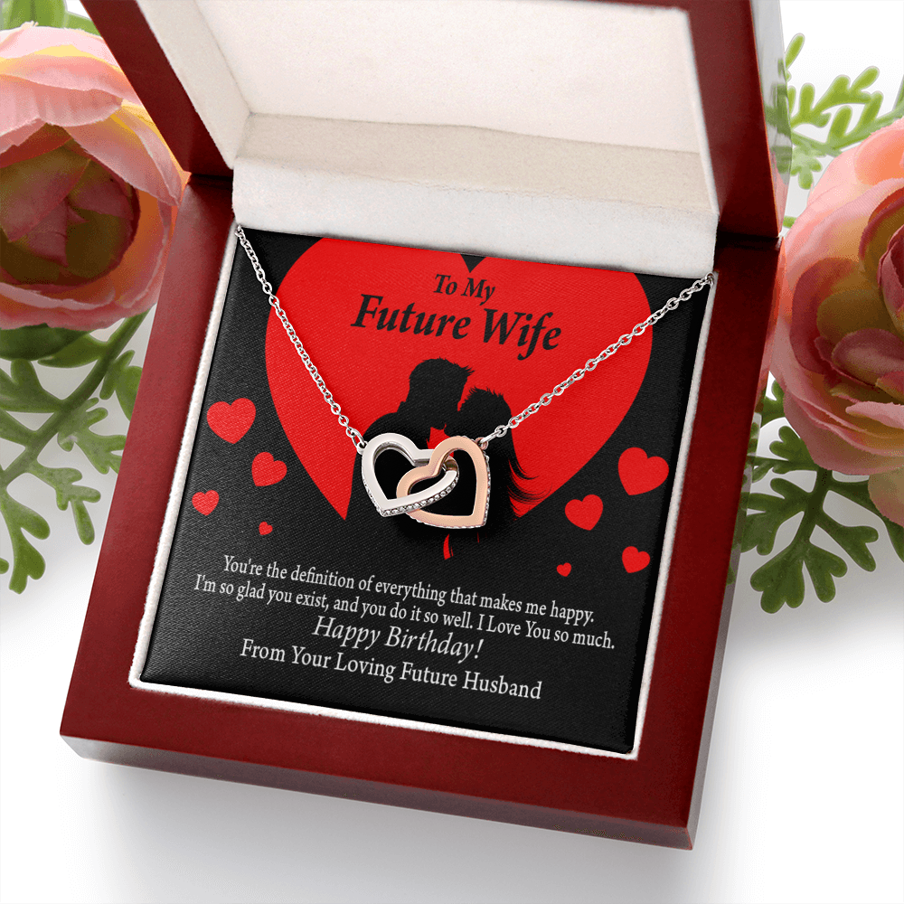 To My Fiancee Glad To Exist Inseparable Necklace-Express Your Love Gifts