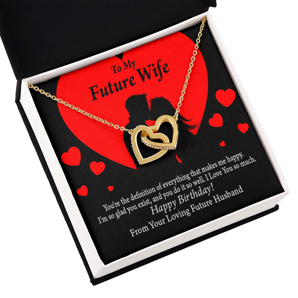 To My Fiancee Glad To Exist Inseparable Necklace-Express Your Love Gifts