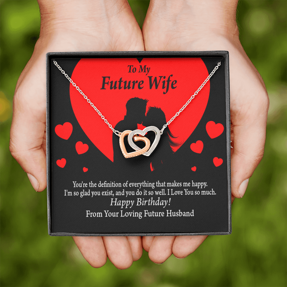 To My Fiancee Glad To Exist Inseparable Necklace-Express Your Love Gifts
