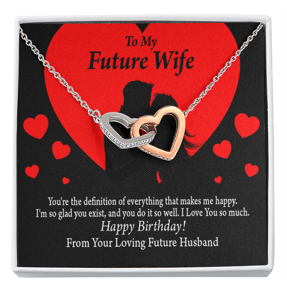 To My Fiancee Glad To Exist Inseparable Necklace-Express Your Love Gifts