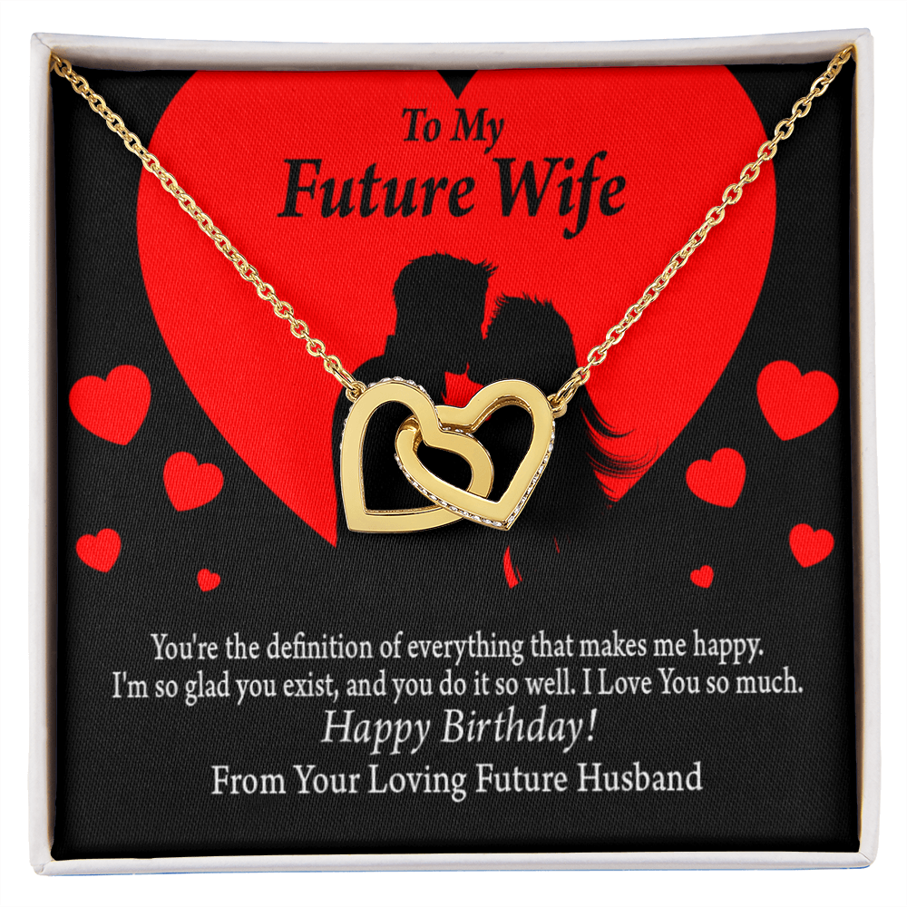 To My Fiancee Glad To Exist Inseparable Necklace-Express Your Love Gifts