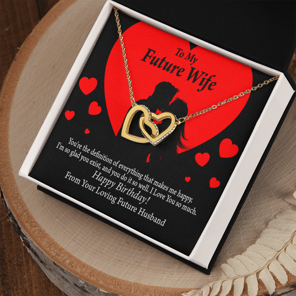 To My Fiancee Glad To Exist Inseparable Necklace-Express Your Love Gifts