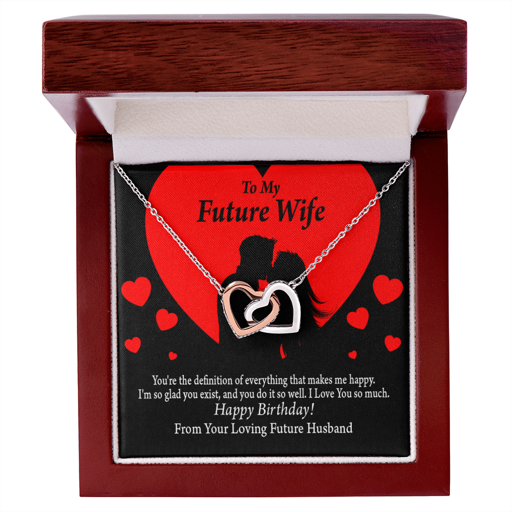To My Fiancee Glad To Exist Inseparable Necklace-Express Your Love Gifts