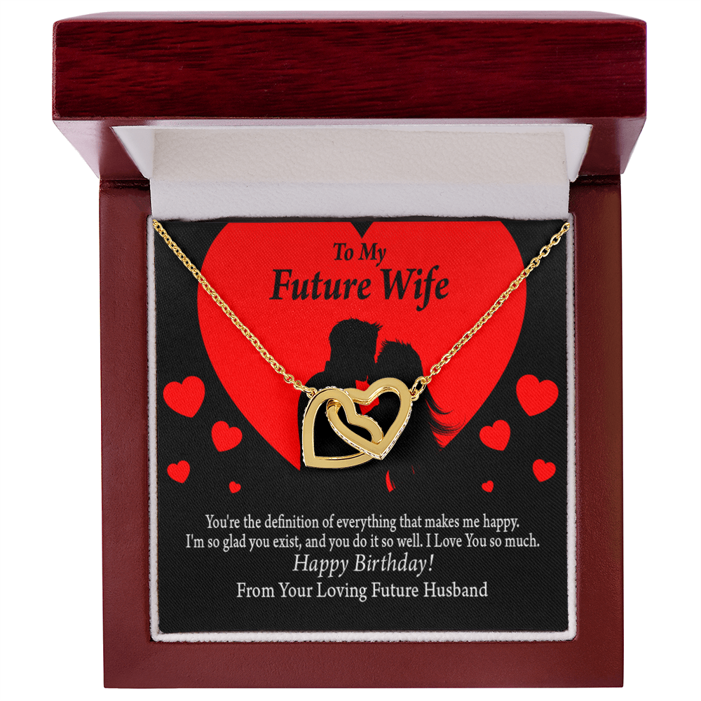 To My Fiancee Glad To Exist Inseparable Necklace-Express Your Love Gifts