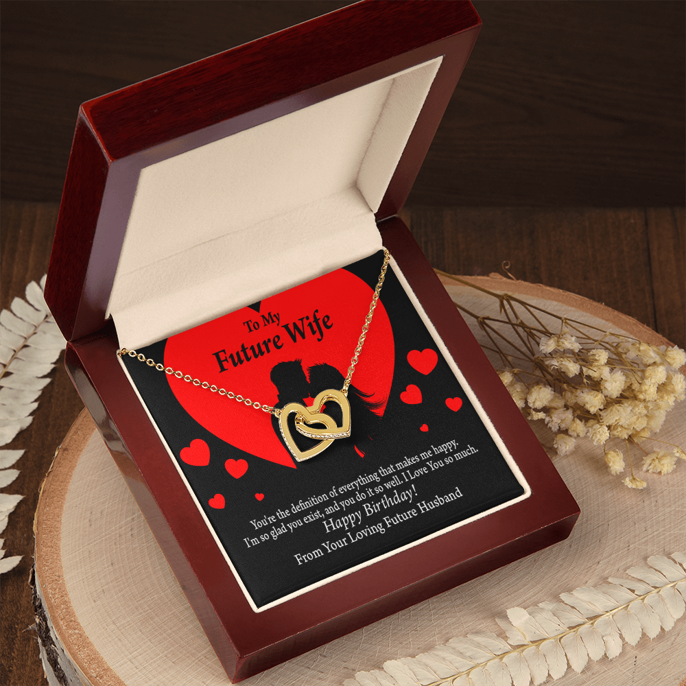 To My Fiancee Glad To Exist Inseparable Necklace-Express Your Love Gifts