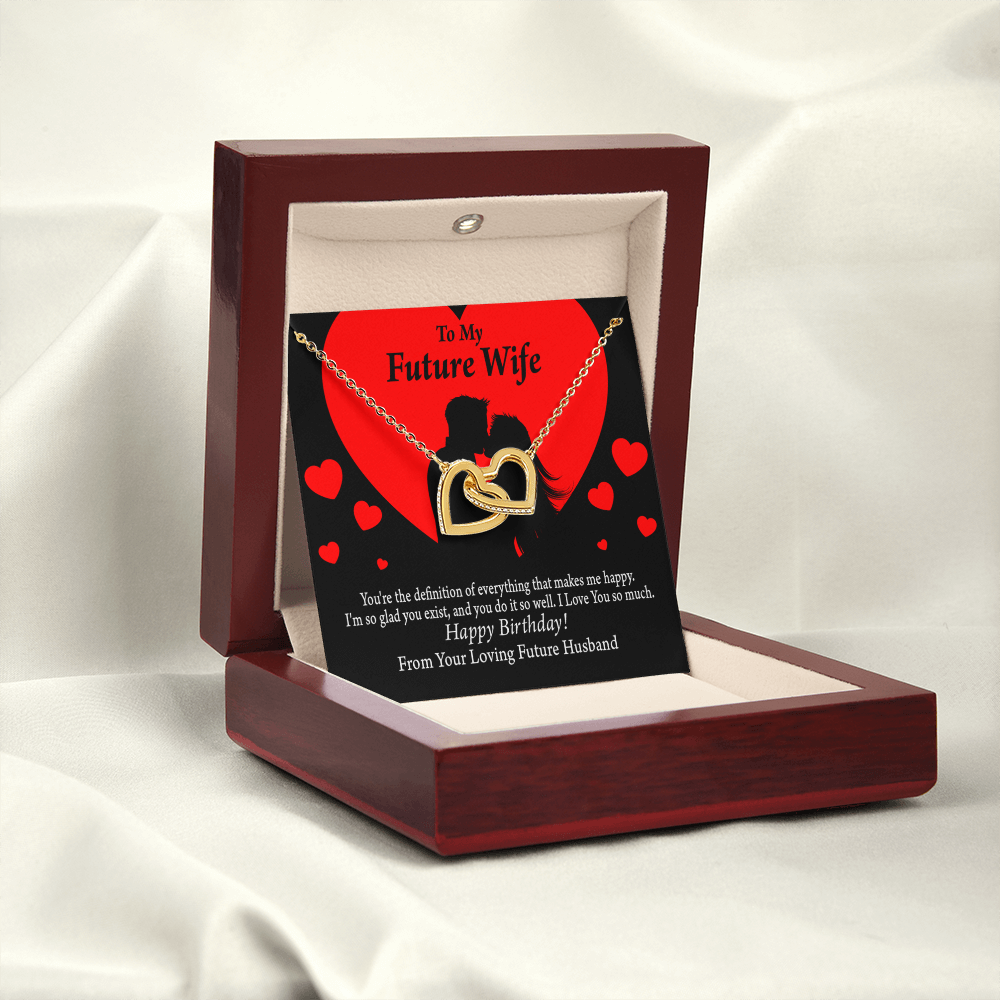 To My Fiancee Glad To Exist Inseparable Necklace-Express Your Love Gifts