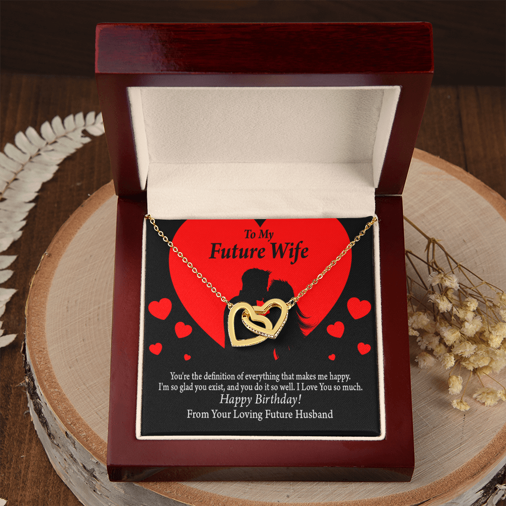 To My Fiancee Glad To Exist Inseparable Necklace-Express Your Love Gifts