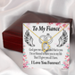 To My Fiancee God Gave Me an Angel Forever Necklace w Message Card-Express Your Love Gifts