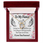 To My Fiancee God Gave Me an Angel Forever Necklace w Message Card-Express Your Love Gifts