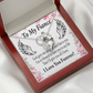 To My Fiancee God Gave Me an Angel Forever Necklace w Message Card-Express Your Love Gifts