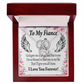 To My Fiancee God Gave Me an Angel Forever Necklace w Message Card-Express Your Love Gifts