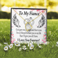 To My Fiancee God Gave Me an Angel Forever Necklace w Message Card-Express Your Love Gifts