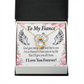 To My Fiancee God Gave Me an Angel Forever Necklace w Message Card-Express Your Love Gifts