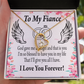 To My Fiancee God Gave Me an Angel Forever Necklace w Message Card-Express Your Love Gifts