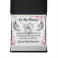To My Fiancee God Gave Me an Angel Forever Necklace w Message Card-Express Your Love Gifts