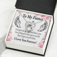 To My Fiancee God Gave Me an Angel Forever Necklace w Message Card-Express Your Love Gifts