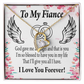 To My Fiancee God Gave Me an Angel Forever Necklace w Message Card-Express Your Love Gifts