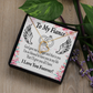 To My Fiancee God Gave Me an Angel Forever Necklace w Message Card-Express Your Love Gifts