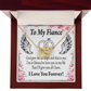 To My Fiancee God Gave me an Angel Inseparable Necklace-Express Your Love Gifts